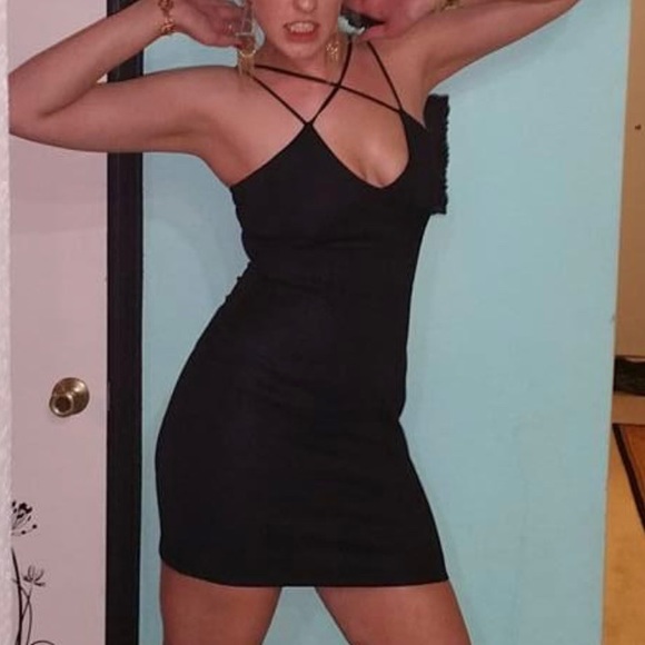Black Spaghetti Strap Strapy Bodycon Dresses - Picture 13 of 13